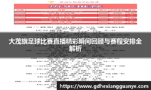 大茂旗足球比赛直播精彩瞬间回顾与赛程安排全解析