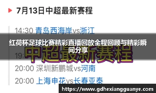 红荷杯足球比赛精彩直播回放全程回顾与精彩瞬间分享