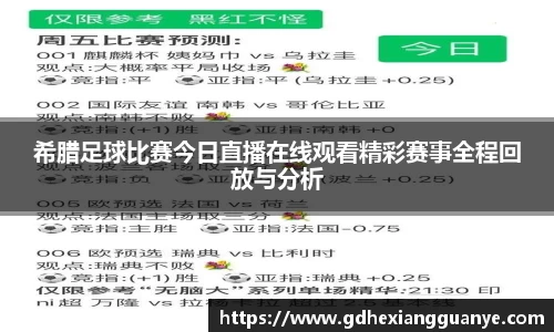 希腊足球比赛今日直播在线观看精彩赛事全程回放与分析